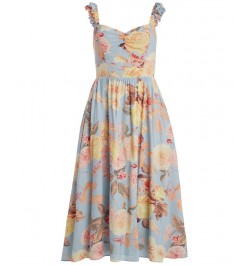 Women's Susanna Floral-Print Sleeveless Midi Dress Peach Fiore $75.60 Dresses