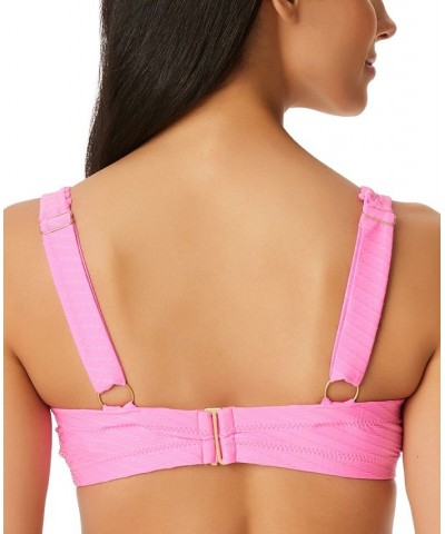 Women's Pretty in Pique Ruched Bikini Top Femme $35.36 Swimsuits