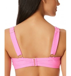 Women's Pretty in Pique Ruched Bikini Top Femme $35.36 Swimsuits