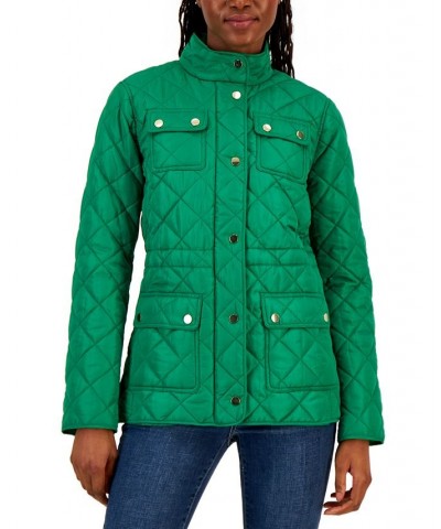 Women's Quilted 4-Pocket Collared Jacket Bright Pine $29.49 Jackets