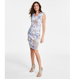 Women's Printed Sleeveless Sheath Dress Serene Multi $42.57 Dresses