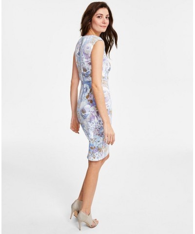 Women's Printed Sleeveless Sheath Dress Serene Multi $42.57 Dresses