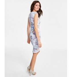 Women's Printed Sleeveless Sheath Dress Serene Multi $42.57 Dresses