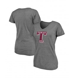 Women's Branded Heathered Gray Texas A M Aggies Vault Primary Logo V-Neck Tri-Blend T-shirt Heathered Gray $23.99 Tops