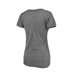 Women's Branded Heathered Gray Texas A M Aggies Vault Primary Logo V-Neck Tri-Blend T-shirt Heathered Gray $23.99 Tops