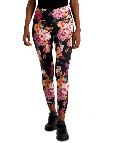 Petite Serena Floral Reversible 7/8 Leggings Floral Black $17.85 Pants