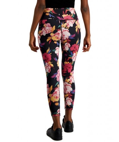 Petite Serena Floral Reversible 7/8 Leggings Floral Black $17.85 Pants