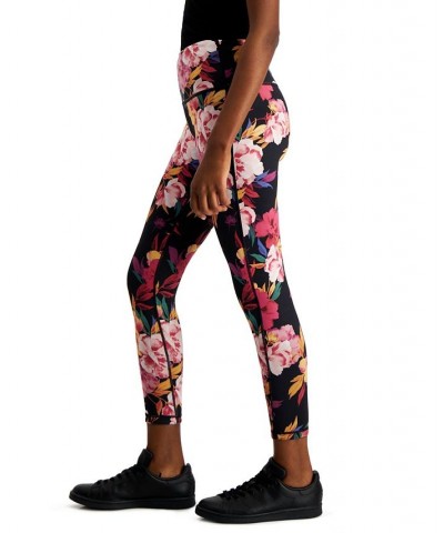 Petite Serena Floral Reversible 7/8 Leggings Floral Black $17.85 Pants