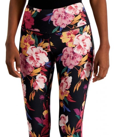 Petite Serena Floral Reversible 7/8 Leggings Floral Black $17.85 Pants