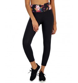 Petite Serena Floral Reversible 7/8 Leggings Floral Black $17.85 Pants