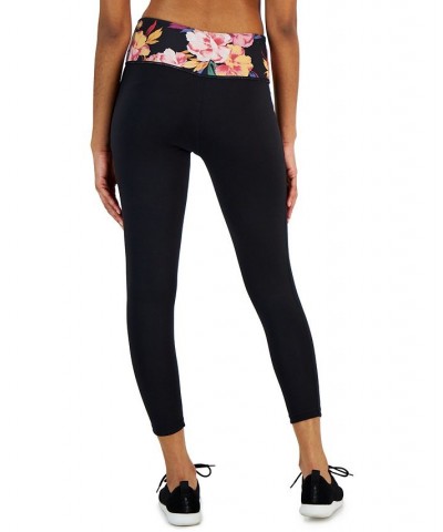 Petite Serena Floral Reversible 7/8 Leggings Floral Black $17.85 Pants