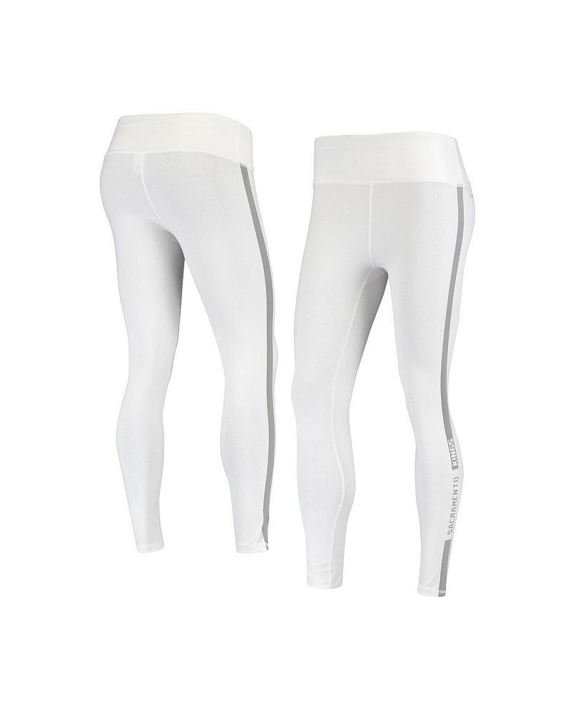 Women's White Sacramento Kings Carrie Leggings White $40.49 Pants