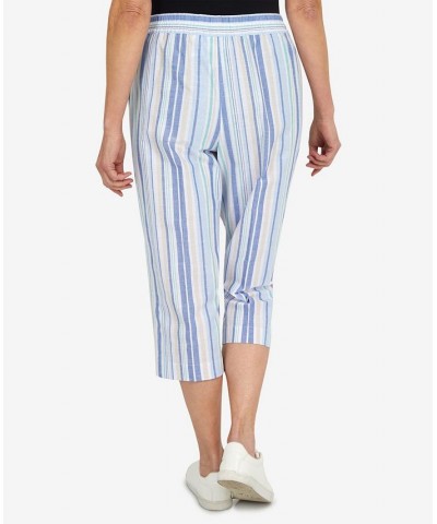 Petite Set Sail Vertical Stripe Capri Pants Multi $27.74 Pants