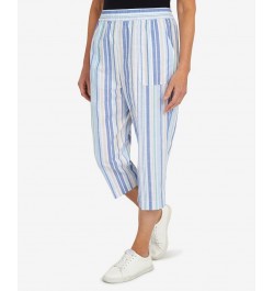 Petite Set Sail Vertical Stripe Capri Pants Multi $27.74 Pants