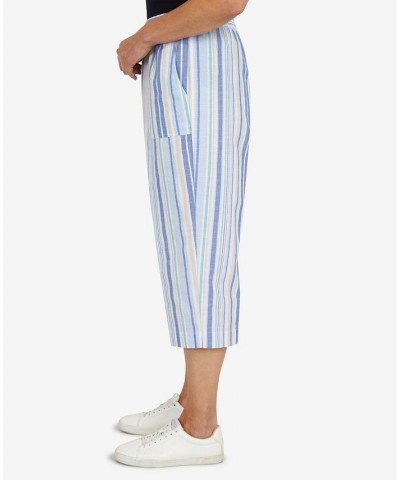 Petite Set Sail Vertical Stripe Capri Pants Multi $27.74 Pants