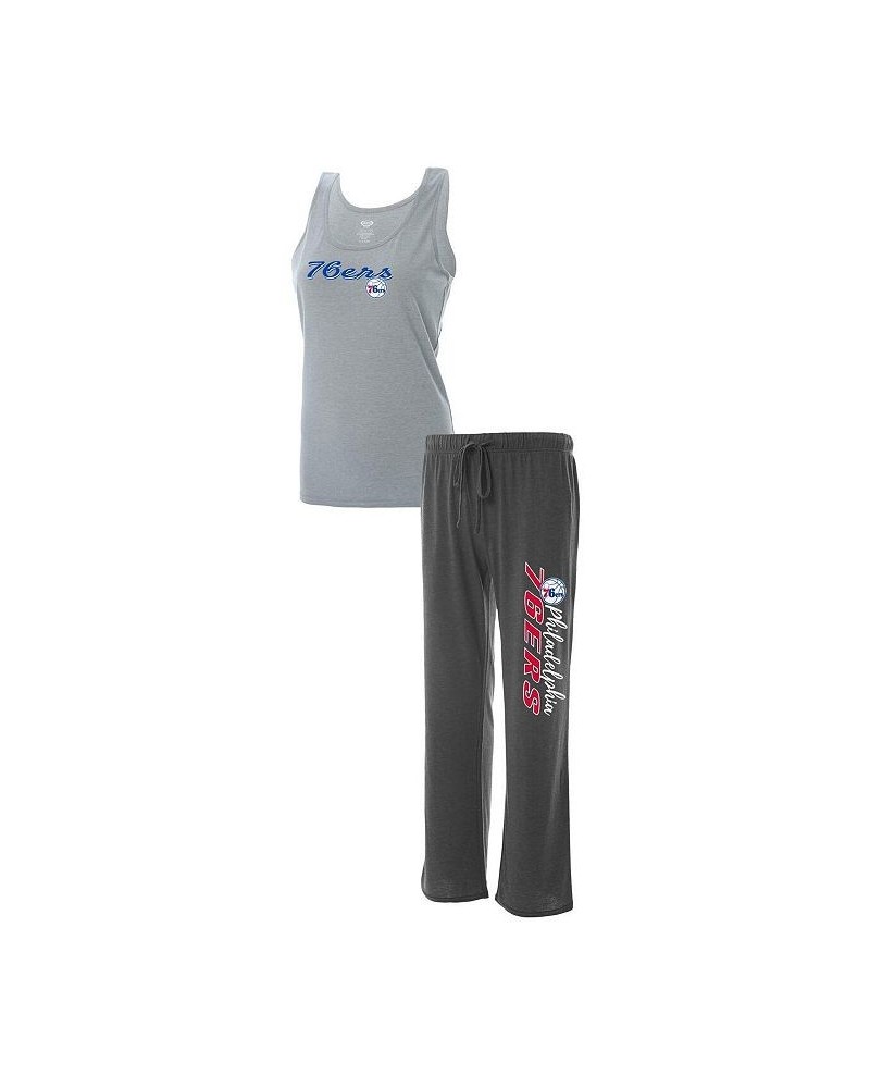 Women's Philadelphia 76ers Plus Size Tank Top and Pants Sleep Set Heathered Gray, Heathered Charcoal $24.60 Pajama