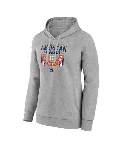 Women's Branded Heather Gray Houston Astros 2022 American League Champions Locker Room Pullover Hoodie Heather Gray $45.00 Sw...