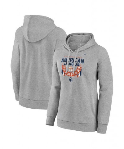 Women's Branded Heather Gray Houston Astros 2022 American League Champions Locker Room Pullover Hoodie Heather Gray $45.00 Sw...