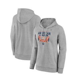 Women's Branded Heather Gray Houston Astros 2022 American League Champions Locker Room Pullover Hoodie Heather Gray $45.00 Sw...