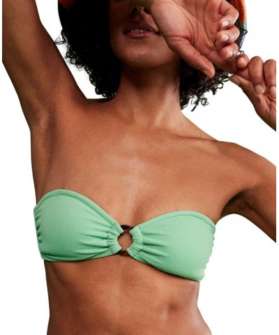 Juniors' Color Jam Ring Bandeau Bikini Top & Hipster Bottoms Absinthe Green $32.64 Swimsuits