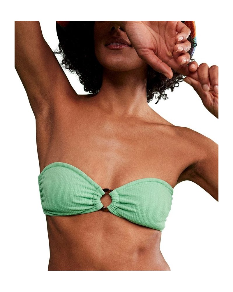 Juniors' Color Jam Ring Bandeau Bikini Top & Hipster Bottoms Absinthe Green $32.64 Swimsuits