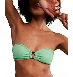 Juniors' Color Jam Ring Bandeau Bikini Top & Hipster Bottoms Absinthe Green $32.64 Swimsuits