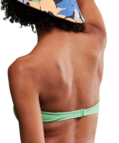 Juniors' Color Jam Ring Bandeau Bikini Top & Hipster Bottoms Absinthe Green $32.64 Swimsuits