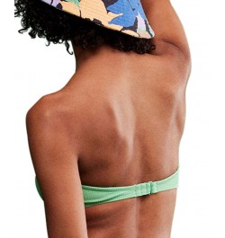 Juniors' Color Jam Ring Bandeau Bikini Top & Hipster Bottoms Absinthe Green $32.64 Swimsuits