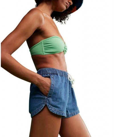 Juniors' Color Jam Ring Bandeau Bikini Top & Hipster Bottoms Absinthe Green $32.64 Swimsuits