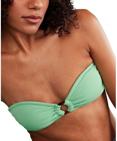 Juniors' Color Jam Ring Bandeau Bikini Top & Hipster Bottoms Absinthe Green $32.64 Swimsuits