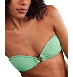 Juniors' Color Jam Ring Bandeau Bikini Top & Hipster Bottoms Absinthe Green $32.64 Swimsuits