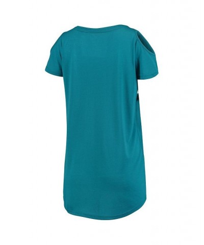 Women's Teal San Jose Sharks Clear The Bases Scoop Neck T-shirt Teal $22.22 Tops