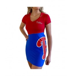 Women's Red Royal Philadelphia Phillies Hoodie Dress Red, Royal $39.10 Dresses