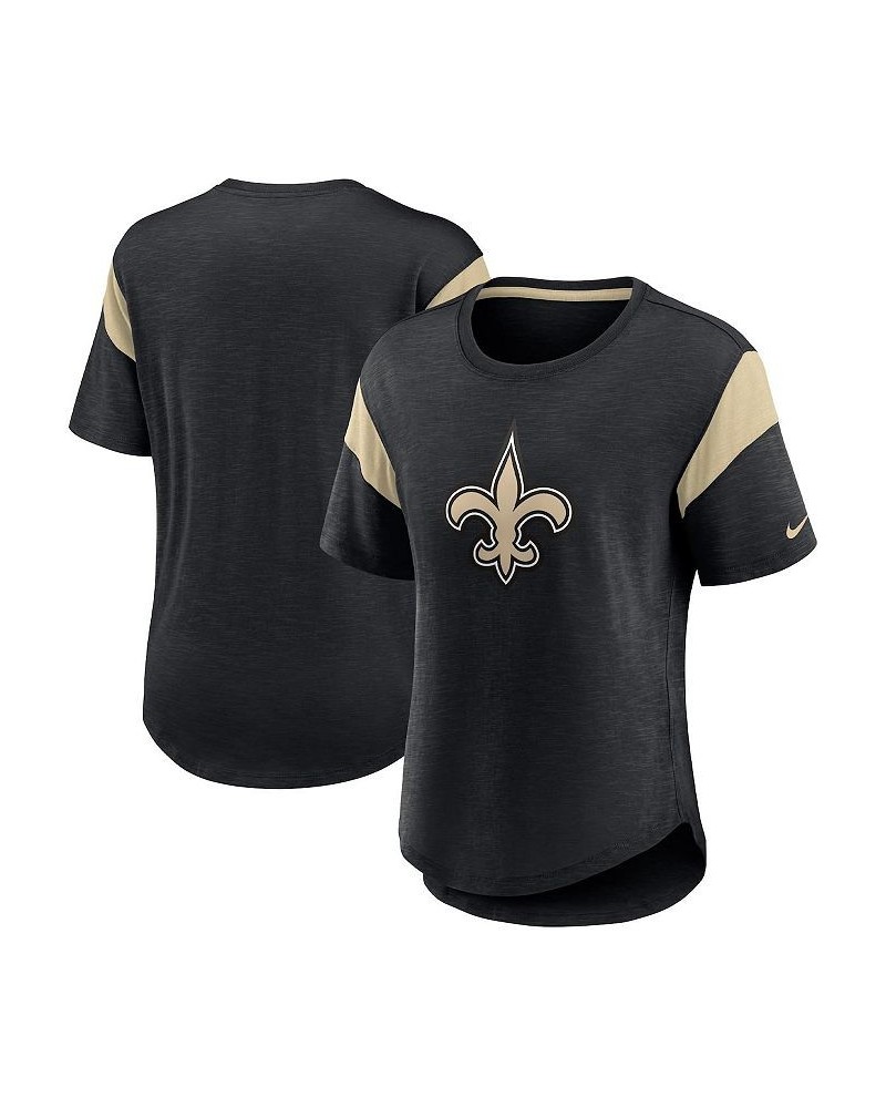 Women's Heather Black New Orleans Saints Primary Logo Fashion Top Heather Black $23.50 Tops