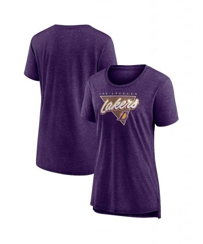 Women's Branded Heathered Purple Los Angeles Lakers True Classics Tri-Blend T-shirt Heathered Purple $26.09 Tops