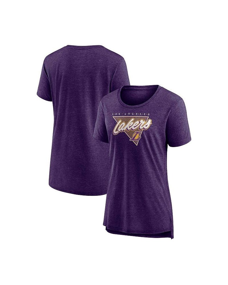 Women's Branded Heathered Purple Los Angeles Lakers True Classics Tri-Blend T-shirt Heathered Purple $26.09 Tops