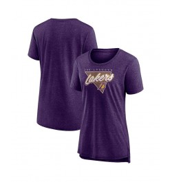 Women's Branded Heathered Purple Los Angeles Lakers True Classics Tri-Blend T-shirt Heathered Purple $26.09 Tops