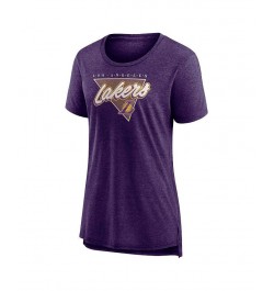 Women's Branded Heathered Purple Los Angeles Lakers True Classics Tri-Blend T-shirt Heathered Purple $26.09 Tops