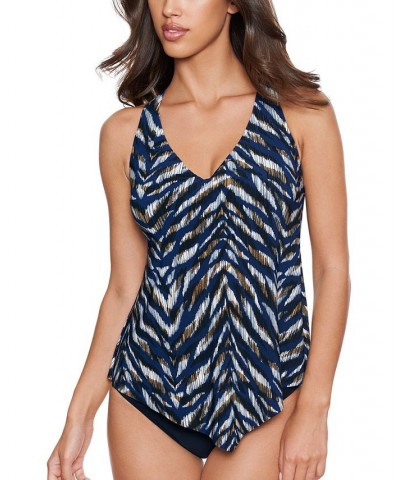 Women's Printed Neutral Territory Taylor Asymmetric-Hem Tankini Top Neutral Territory $54.40 Swimsuits