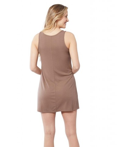 Women's Maternity Sleep Chemise Taupe $28.56 Sleepwear