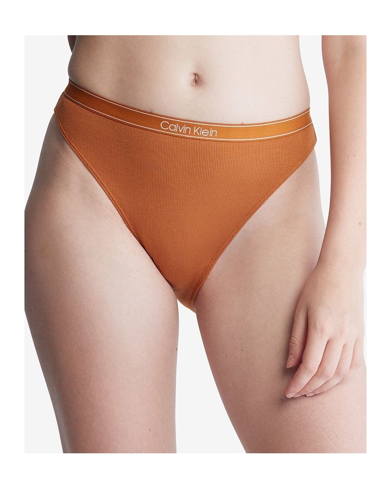 Women's Pure Ribbed Cheeky Bikini Underwear QF6443 Orange $10.34 Panty