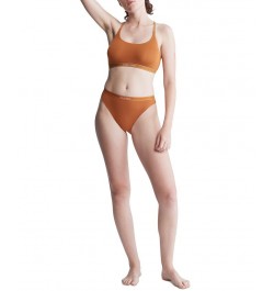 Women's Pure Ribbed Cheeky Bikini Underwear QF6443 Orange $10.34 Panty