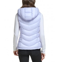 Women's Packable Hooded Puffer Vest Pacific Blue $16.40 Coats