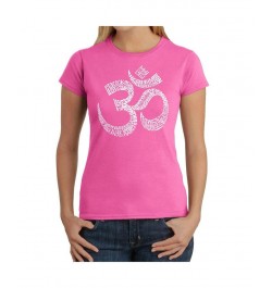 Women's Word Art T-Shirt - Poses Om Pink $20.88 Tops