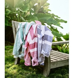 Women's Striped Oversize Linen Shirt Regular & Petite Pink $48.05 Tops