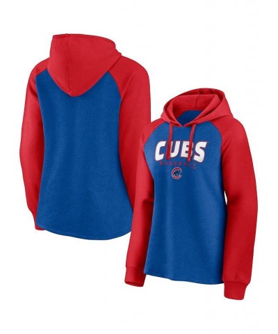 Women's Branded Royal Red Chicago Cubs Recharged Raglan Pullover Hoodie Royal, Red $38.24 Sweatshirts