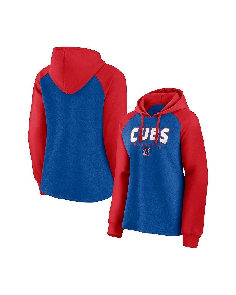 Women's Branded Royal Red Chicago Cubs Recharged Raglan Pullover Hoodie Royal, Red $38.24 Sweatshirts