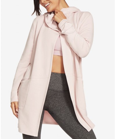 Women's Restful Hooded Cardigan Pink $14.40 Sweaters