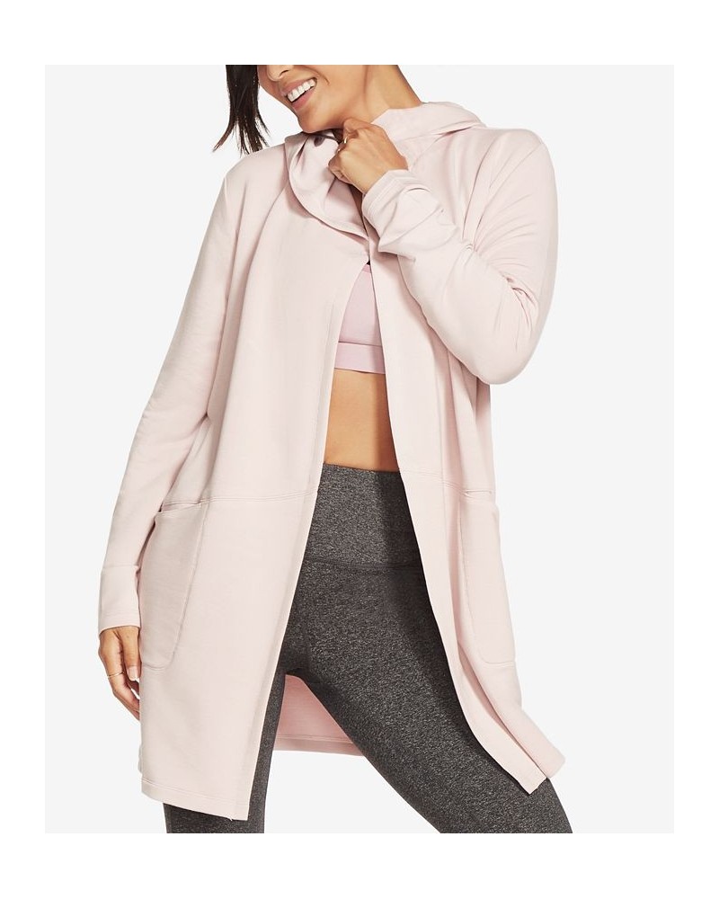 Women's Restful Hooded Cardigan Pink $14.40 Sweaters