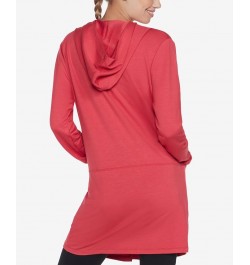 Women's Restful Hooded Cardigan Pink $14.40 Sweaters